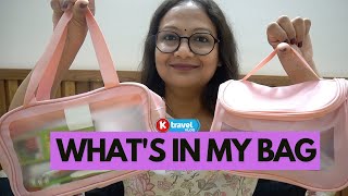 What's In My Travel Bag | Toiletry Bag , Medicine bag , Makeup Bag | K Travel Vlog