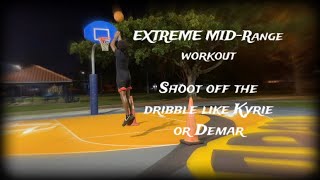 HOW TO SHOOT OFF THE DRIBBLE LIKE KYRIE OR DEMAR DEROZAN.. EXTREME BASKETBALL SHOOTING WORKOUT..