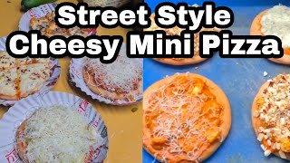 Desi Style Cheese Pizza | Famous Street Pizza Making in Amul Cheese | Indian Gujarati Food