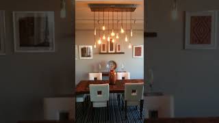 Dining room lighting design ideas.#dining #diningtable #interiordesign #noahinterior #homedecor