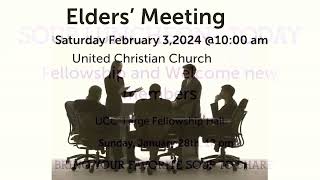 Sunday, January 28th, Worship Experience with United Christian Church