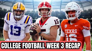 College Football Week 3 Recap: Georgia Survives, Arch Manning Shines, Oregon is Back, & More!