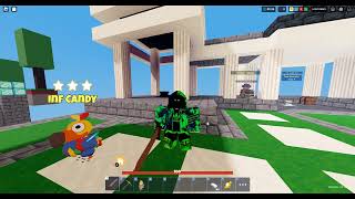 Breaking  a Piñata with inf candy (Roblox Bedwars)