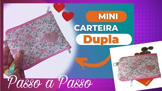 Mini CARTEIRA dupla com ( 2 ) Lados, Passo a passo .