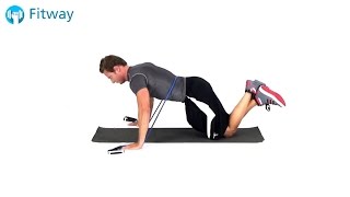 How To Do: Resistance Band Pushup - Floor Wide Grip On Knees | Chest Workout Exercise