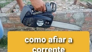 como afiar a corrente da motosserra.