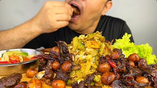 ASMR EATING ADOBO LAMAN LOOB | GOYA NG MANOK AT BALUNBALUNAN