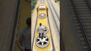 GTA 5 Stealing luxury supercar From Running Train #shorts #gta5