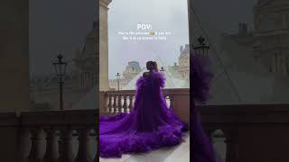 Gown dress design || The Louvre in Paris #princess #promdress #dress #gown