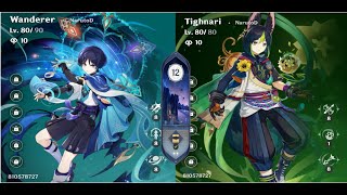 [Genshin Impact] F2P Wanderer & Tighnari gameplay | v3.5 Spiral abyss Floor 12