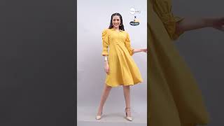 Twirling into the elegance of Mustard #womenwear #girlsdress #westernwear