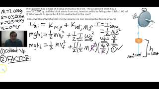 Conservation of Mechanical Energy and Rotation Problem