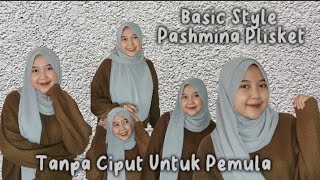 Tutorial Pashmina Plisket Tanpa Ciput Untuk Pemula♡´･ᴗ･`♡