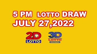 Lotto Result Today 5PM draw July 27,2022 3d Lotto l 2D Lotto recap