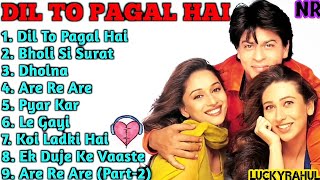 Dil to pagal hai movie all song juckbox evergreen hits songs Madhuri dixit, Shahrukh khan, Karishma