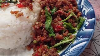 THAI basil beef  (PAD GRA PROW) #Thaifood