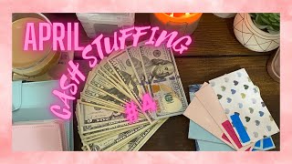 cash envelope and sinking fund | low & variable income| first cash stuffing of april | stuffing $683