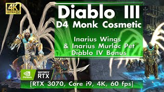 Diablo III - Monk with Inarius Wings and Inarius Murloc Pet [RTX 3070, Core i9, 4K, 60 FPS]