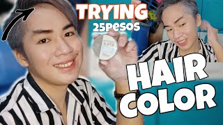 TRYING HAIR COLOR WAX!✨ 25PESOS! PENSHOPPE Hair color wax✨♥️ -ChristianPelaezVlog