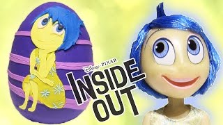 BIG Inside Out JOY Emotion Play Doh Surprise Egg + Minions Baymax Hatch N' Hero Egg Tsum Tsum