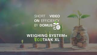 Maximum efficiency and water savings by using weighing system in washers with the recovery tanks