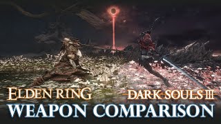 Elden Ring vs Dark Souls 3 - Is ER Slower Than DS3? Melee Animations Comparison (V1.04)