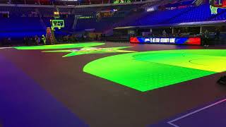 The LED court used during 2024 NBA All-Star Weekend