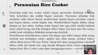 Perbaikan dan Perawatan Rice cooker