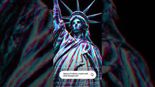 Asking AI to make model of Statue of Liberty, dark background. #ai #art #short