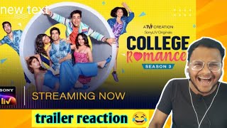 College Romance S3 | Official Trailer | Reaction video Streaming Now #thea2reacts #sonyliv #tvf