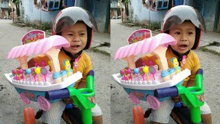 UNBOXING ES KRIM MAINAN ANAK PLAY DOH,DRAMA JUALAN ES KRIM