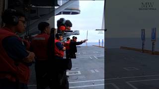 USS Nimitz Conducts M9 Pistol Qualification in the Pacific