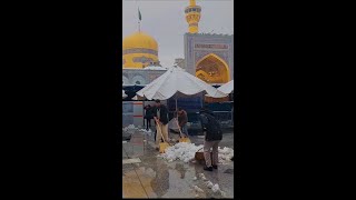 Snowfall in Haram imam Reza a.s #youtubeshorts #shorts #snowfall #mashad