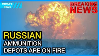 An ammunition depot is on fire and detonating in the Voronezh region of the Russian Federation