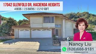 New Listing in Hacienda Heights by Local Realtor Nancy Liu | 17042 Glenfold Dr, Hacienda Heights