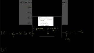 Write the structures of organic compounds when name is given