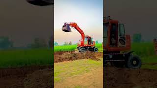 Excavator Crawler Crane and Construction Trucks for Kids | Railway Bridge Repair No 106 #shorts