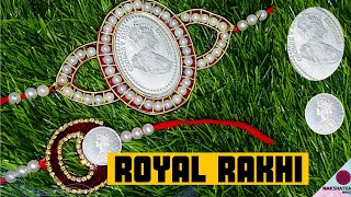 Rakhi Making: चांदी के सिक्के की राखी Silver Rakhi | Rakhi plus Gift | Rakhi cum Gift | Royal Rakhi