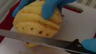 ASMR # Pineapple  peeling # satisfying  # delicious