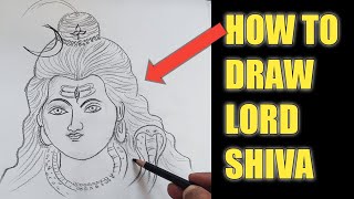 How To Draw Lord Shiva Easy With Pencil Step by Step|Lord Mahadev Drawing