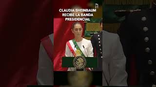 Claudia Sheinbaum recibe la banda presidencial