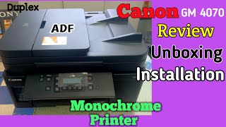 Canon GM4070 Monochrome Printer Review/Unboxing & Installation (@ProfessionalHussain9048 )