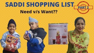 Saddi Shopping List - Part 2 | Need vs Want | Moral video | Ekam Fateh Vlogs