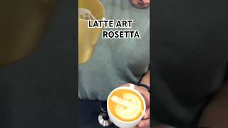 LATTE ART🔥 easy Rosetta #coffee #latte #baristalatteart #baristadaily #baristalife #latteart