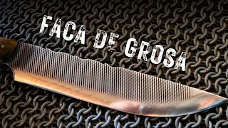 Fazendo uma FACA de GROSA VELHA | Como fazer uma faca