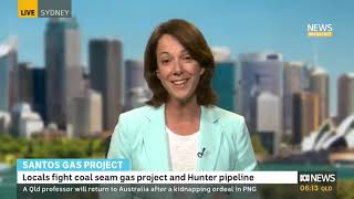 My interview on ABC News Breakfast about the gas projects threatening the local area