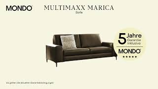 Elegantes Ledersofa als 2,5 Sitzer aus der MONDO Serie Multimaxx Marica