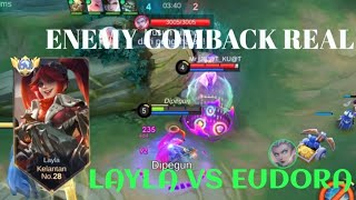 LAYLA VS EUDORA ROAM❗BUILD ONE SHOT ENEMY DELETE! enemy comback | build top 1 global Layla