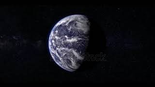 earth rotating in space animation render