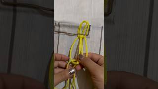 Square knot tutorial |easy for beginners #diy #short #macramediy #trending